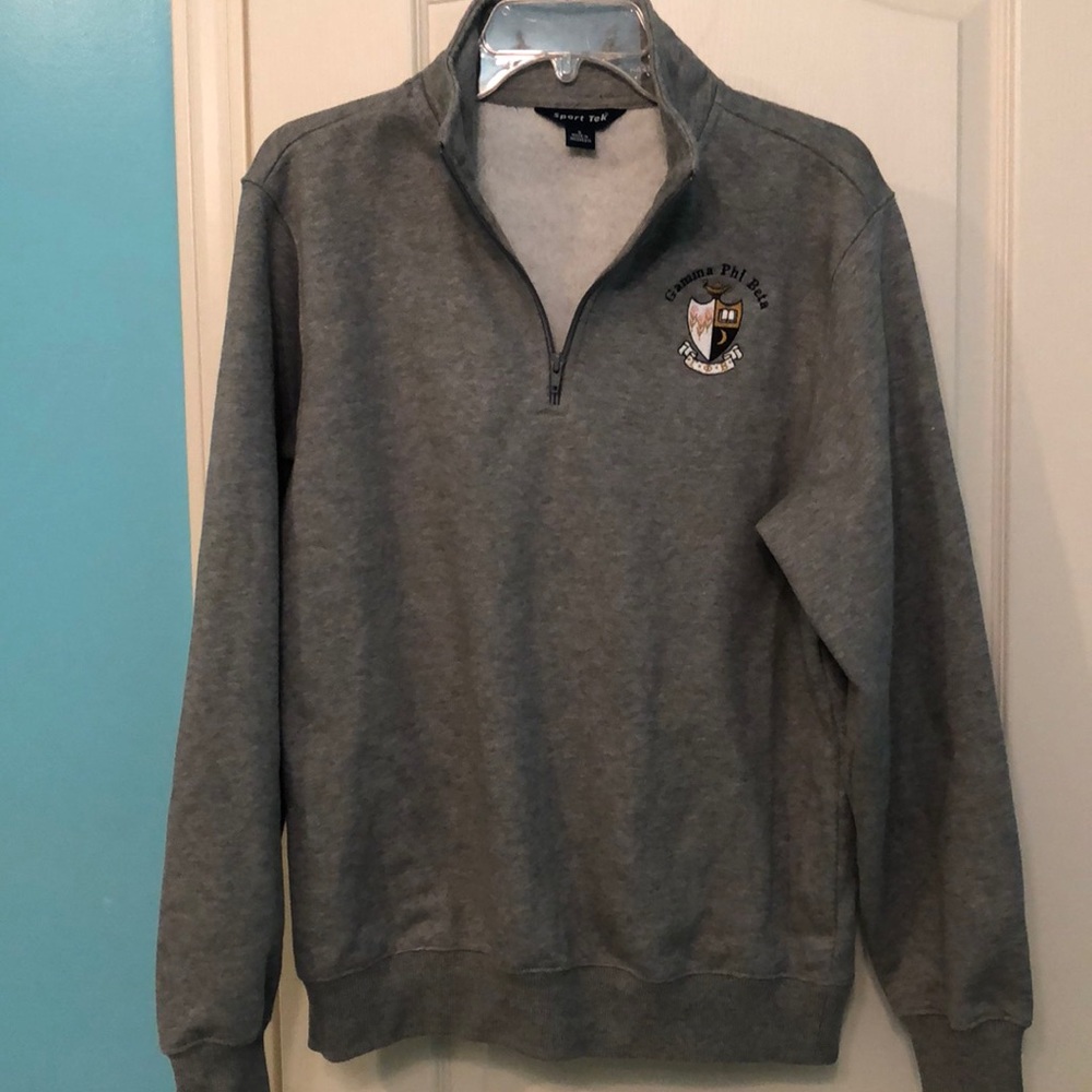 Grey Gamma Phi Beta Quarter Zip Sweatshirt